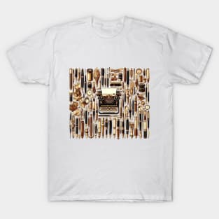 An Assortment of Classic Pens Arranged in an Artistic Pattern T-Shirt